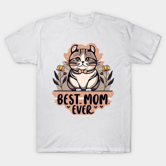 American Curl Cat Best Mom Ever T-Shirt by fantastico.studio